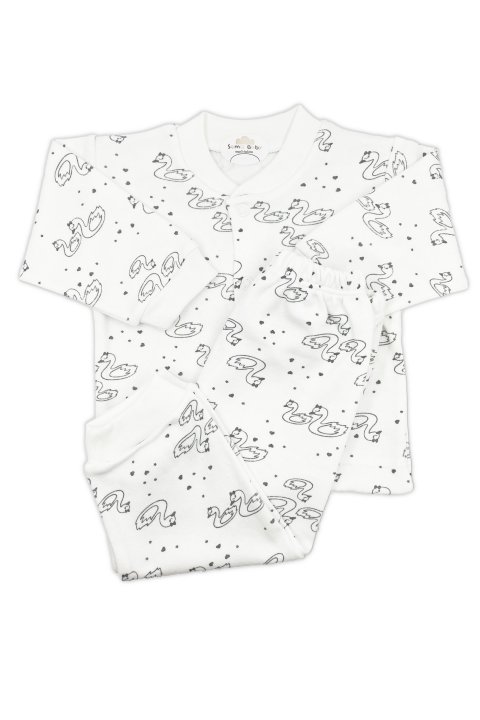 Sema Baby Sevimli Kuğu Bebek Pijama Takımı 3-6 Ay